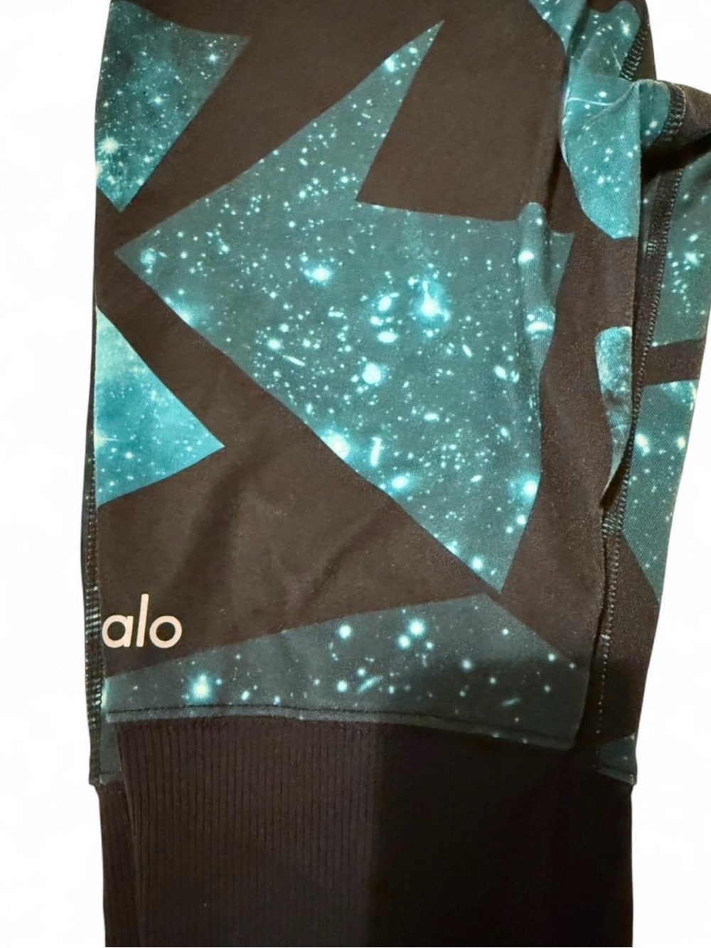 Alo Galaxy Print Leggings - Teal/Black